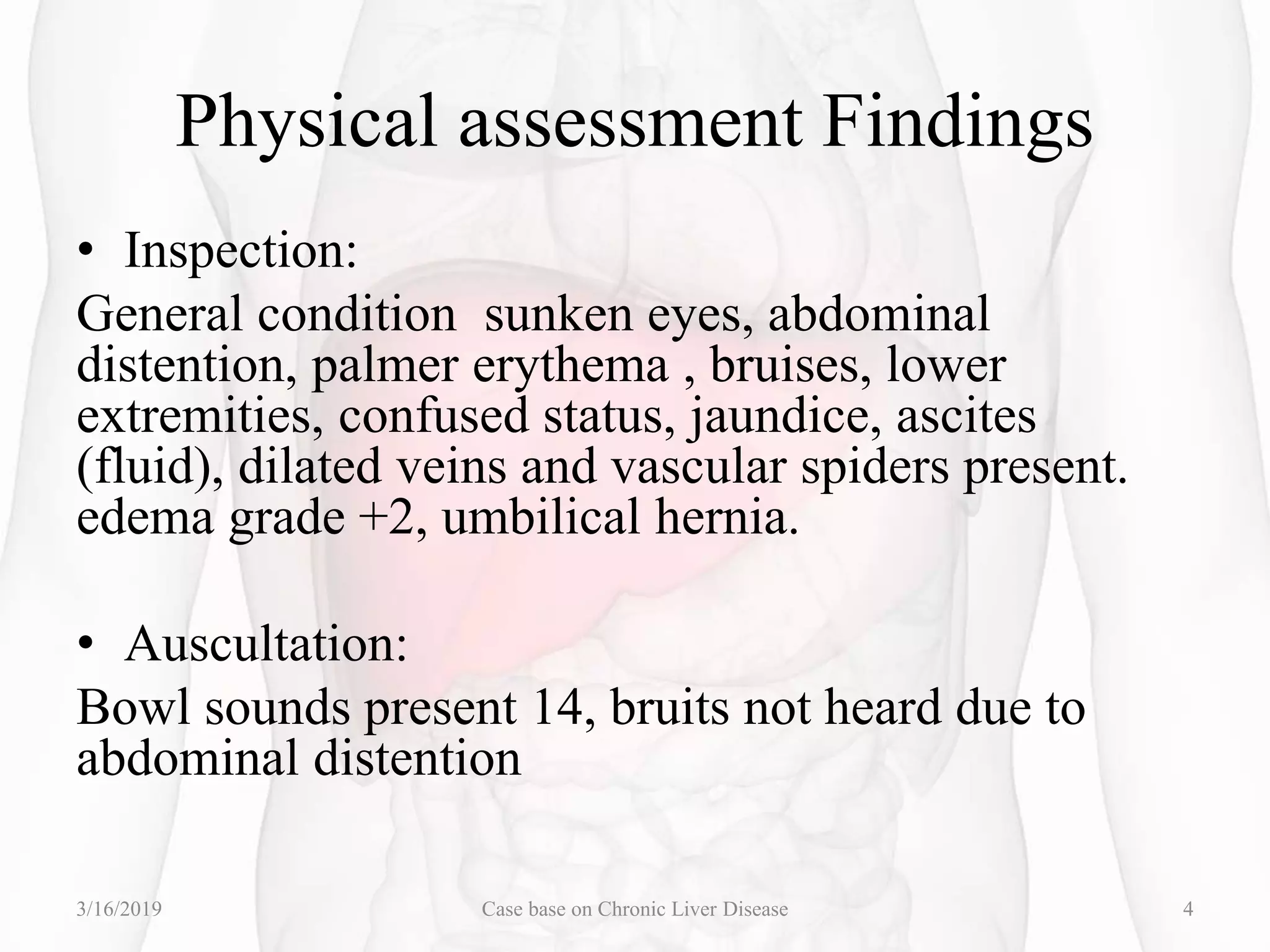 Case base presentation on chronic liver disease | PPTX