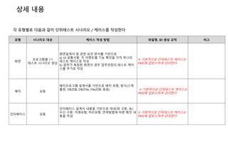 Si 화면테스트(단위) 가이드 | Ppt