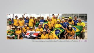 Vencedores da promoção Bateu, é gol! no jogo do Brasil em Fortaleza 
 