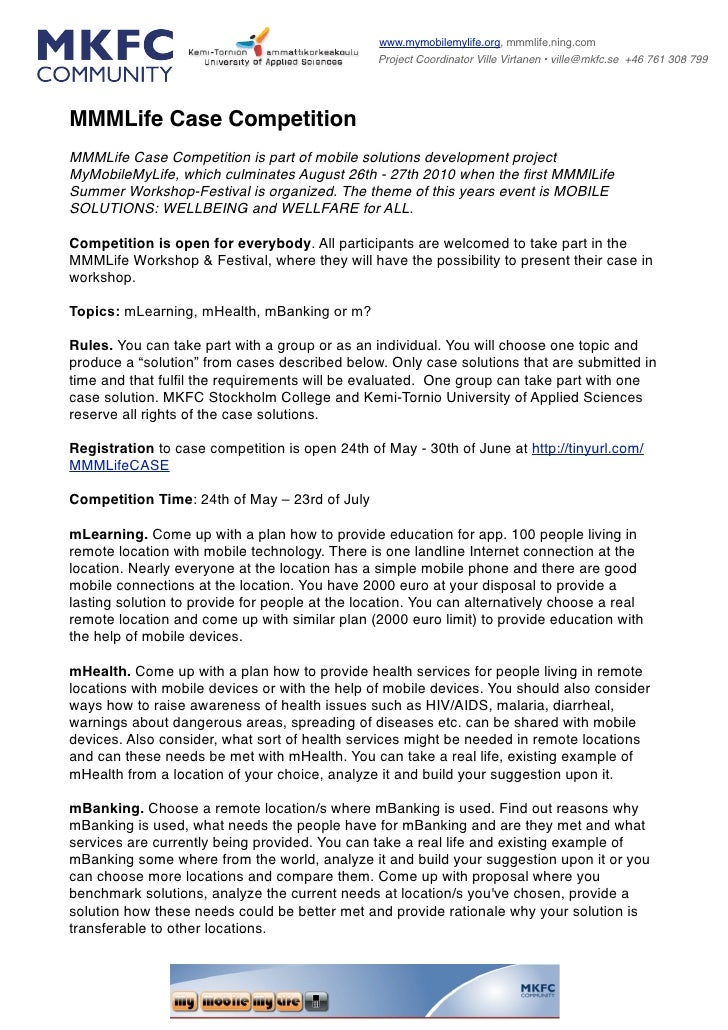 case competition case competition example