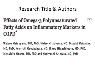 Research Title & Authors
 