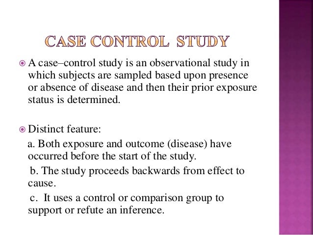 Case control & cohort study