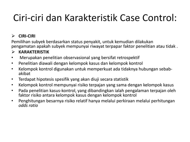 Case control epidiomologi | PPT