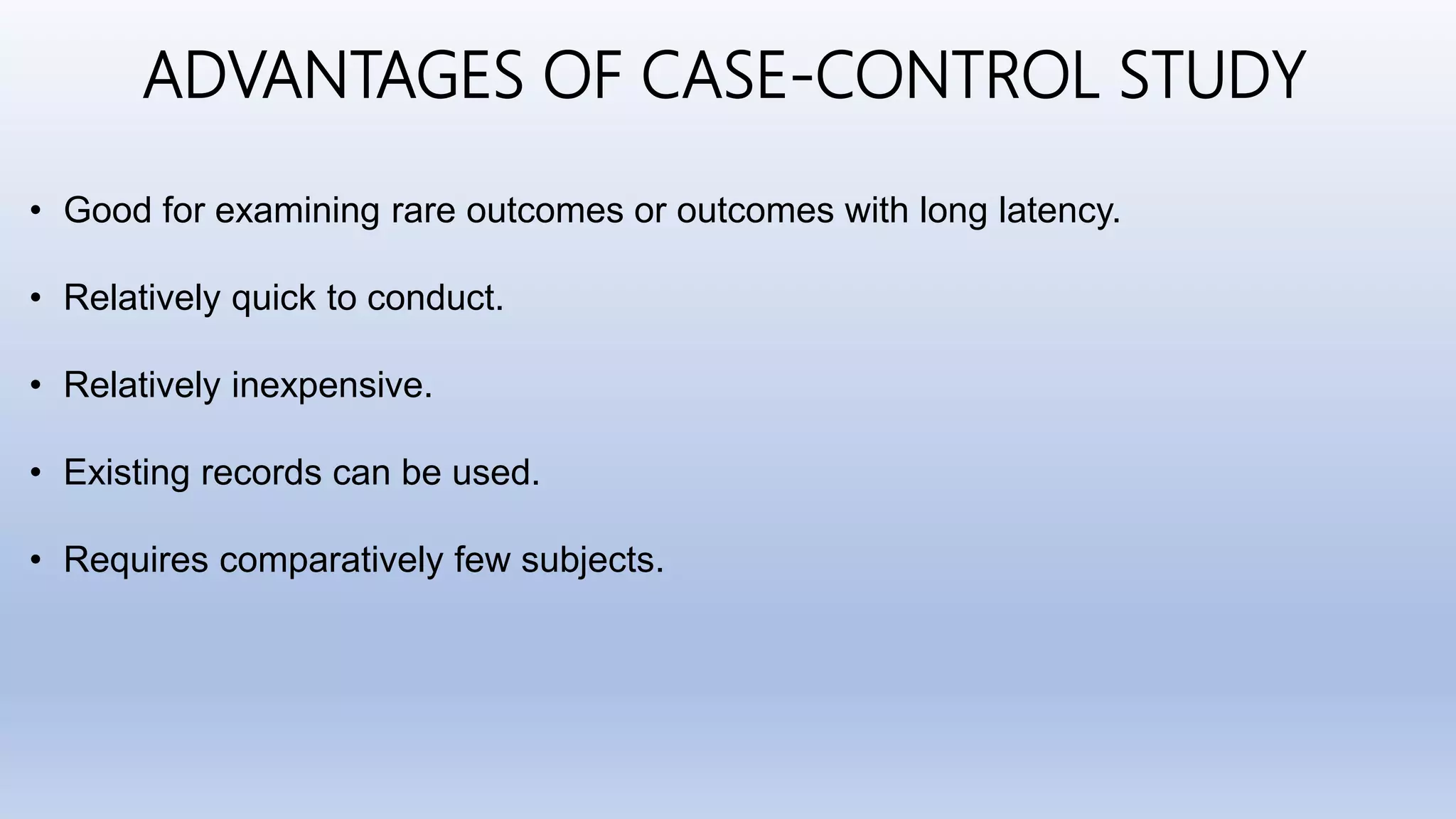 Case control studies and cohort studies | PPTX | Cancer | Diseases and ...