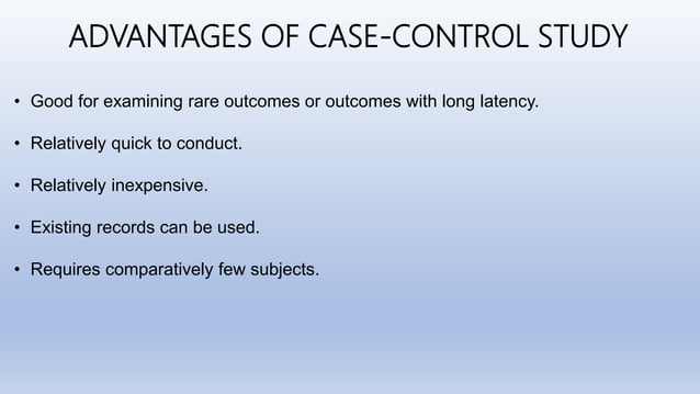 Case control studies and cohort studies | PPTX | Cancer | Diseases and ...