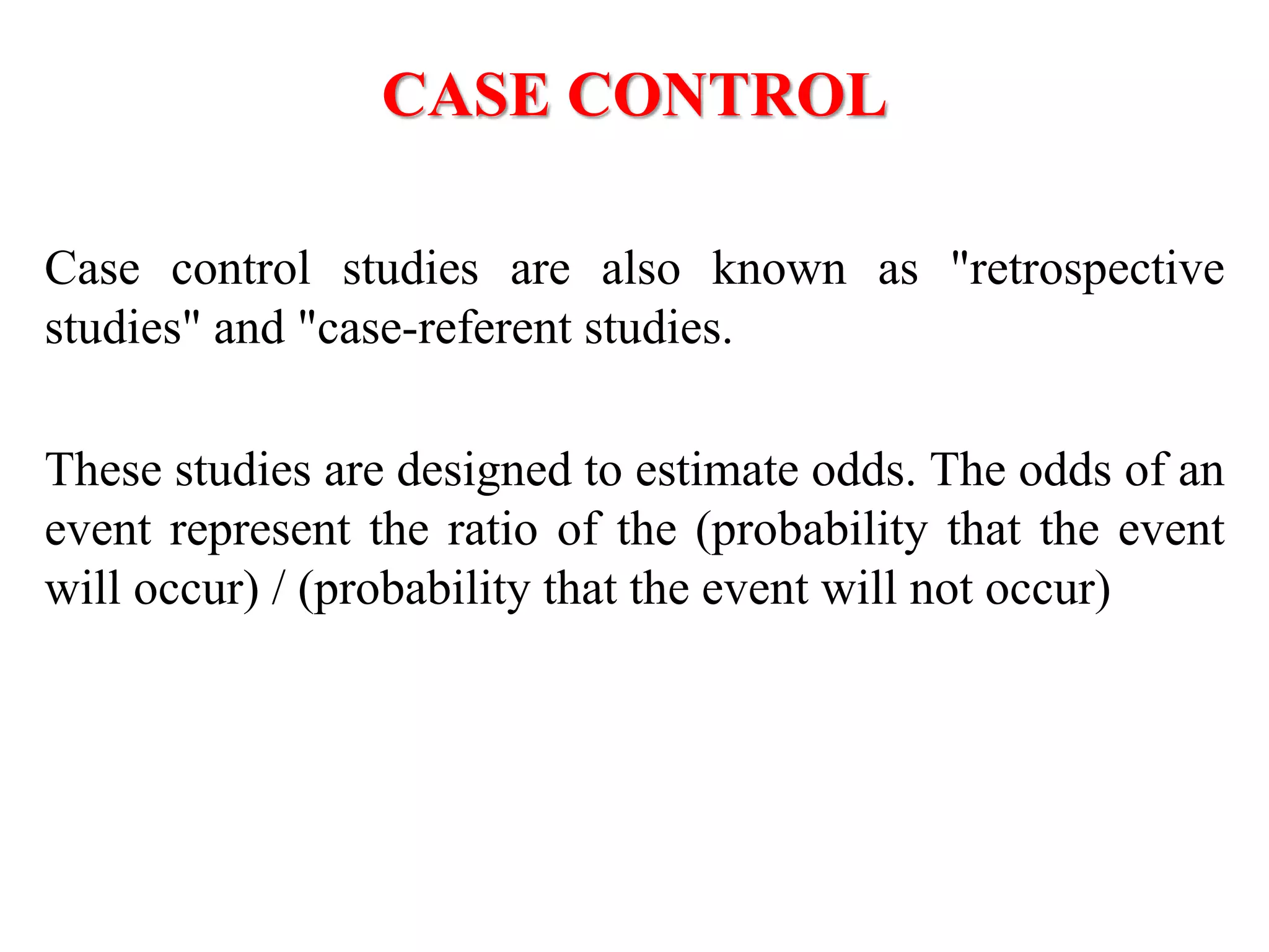 Case control study | PPTX | Lung and Respiratory Health | Diseases and ...