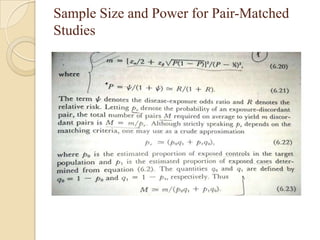 Sample Size and Power for Pair-Matched
Studies

 