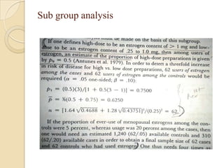 Sub group analysis

 