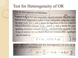 Test for Heterogeneity of OR

 