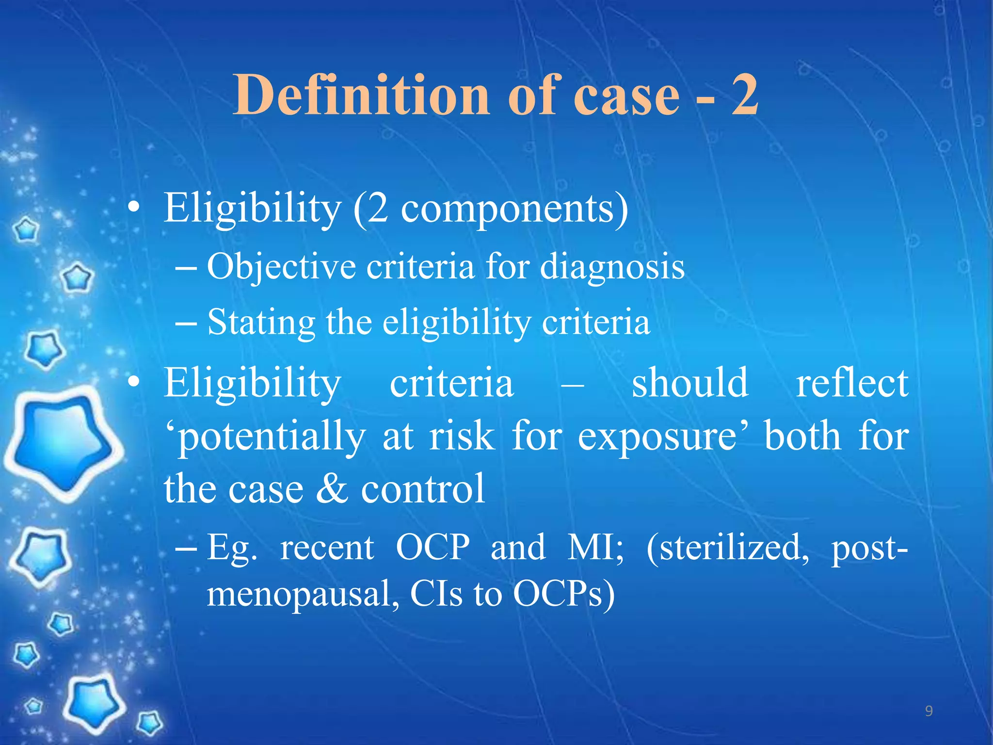 Case control study – part 1 | PPTX