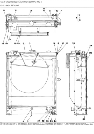 Case cx130 crawler excavator parts catalogue manual | PDF