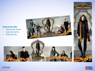 Material de PDV
• Testeira de vitrine
• Capa de alarme
• Placa de teto
 