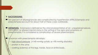 Management of Pre-eclampsia and eclampsia Case discussions | PPTX