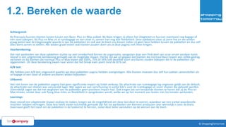 1.2. Bereken de waarde
20© ShoppingTomorrow © ShoppingTomorrow
Achtergrond:
Bij Transavia kunnen klanten kiezen tussen een Basic, Plus en Max pakket. Bij Basic krijgen zij alleen het vliegticket en kunnen eventueel nog bagage of
een stoel bijkopen. Bij Plus en Max zit al ruimbagage en een stoel in, samen met nog wat flexibiliteit. Deze pakketten staan al jaren live en we wilden
graag weten wat de toegevoegde waarde is van de pakketten en ook wat de klant zou kiezen indien zij geen keus hebben tussen de pakketten en dus zelf
alles dient samen te stellen. We wilden graat testen wat klanten zouden doen als ze deze pagina niet meer kregen.
Voorberekening:
Het niet aanbieden van deze pakketten stuitte op veel onzekerheid binnen de organisatie, aangezien daar een flink deel van onze omzet vandaan komt.
Vooraf is een uitgebreide berekening gemaakt van de mogelijke impact. Hierbij zijn we uit gegaan dat klanten die normaal Basic kopen een zelfde gedrag
vertonen en bij klanten die normaal Plus of Max kopen dat 100%, 75% of 50% ook dezelfde soort ancillaries zouden bijkopen die in de pakketten zijn
opgenomen. Uit deze berekening kwam naar voren dat het break even point rond de 81% zat.
A/B test:
We hebben een A/B test uitgevoerd waarbij we deze pakketten pagina hebben overgeslagen. Alle klanten moesten dus zelf hun pakket samenstellen als
ze bagage of een stoel of andere ancillaries wilden bijboeken.
Uitkomst:
Het niet tonen van de pakketten pagina had geen significante impact op ticket verkoop. De attachrate van ruimbagage lag ongeveer gelijk aan de default,
de attachrate van stoelen was aanzienlijk lager. Wel zagen we een verschuiving in aantal kilo’s voor de ruimbagage en soort stoelen die geboekt werden.
Uiteindelijk zagen we dat het weghalen van de pakketten geen positieve impact had. Ook kregen we van bestaande klanten te horen dat zij de Plus en
Max misten, omdat daar ook flying blue miles en flexibiliteit in aangeboden wordt, welke we op het moment van testen niet los konden aanbieden.
Learnings:
Door vooraf een uitgebreide impact analyse te maken, kregen we de mogelijkheid om deze test door te voeren, waardoor we een aantal waardevolle
inzichten hebben verkregen. Deze test heeft mede inzichtelijk gemaakt dat het los aanbieden van kleinere producten zeer wenselijk is voor de klant.
Daarnaast geeft het input om de pakketten in de toekomst te herzien, zodat deze beter aansluiten op de wensen van de klant.
 