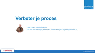 60© ShoppingTomorrow © ShoppingTomorrow
Verbeter je proces
Deze case is opgesteld door:
Erik van Houwelingen, Lead CRO & Web Analytics bij Intergamma B.V.
 