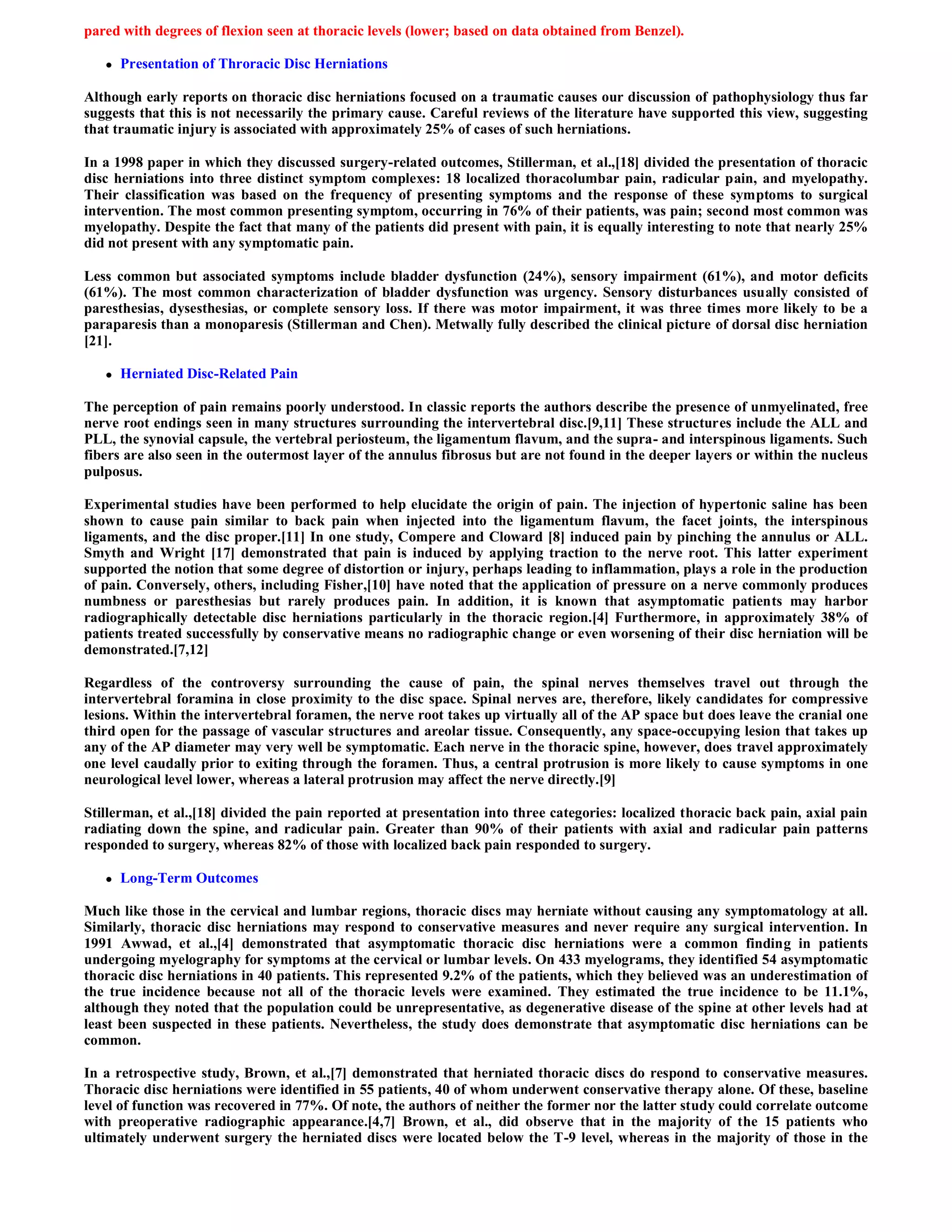 case record...Heavily calcified dorsal disc herniation at D11,D2 disc ...