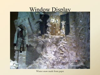 Window Display<br />Winter snow made from paper <br />