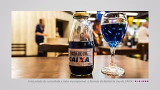 Uma pitada de curiosidade e sabor incomparável: a fórmula da Bebida de Uva da CAIXA. 
 