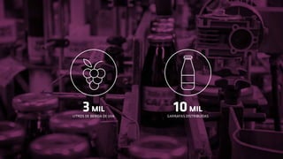 10 MIL 
GARRAFAS DISTRIBUÍDAS 
3 MIL 
LITROS DE BEBIDA DE UVA 
 