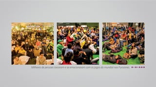 Milhares de pessoas torceram e se emocionaram com os jogos do mundial nas Funzones. 
 