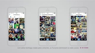 Com várias hashtags criadas pelos visitantes, as Funzones dominaram as redes sociais. 
 
