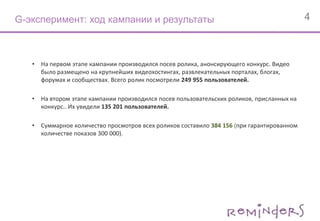  Конкурс «G-эксперимент» и серия вирусных видеороликов