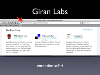 Giran Labs
extension safari
 