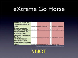 eXtreme Go Horse
#NOT
http://gohorseprocess.ﬁles.wordpress.com/2010/06/xghm.jpg
 