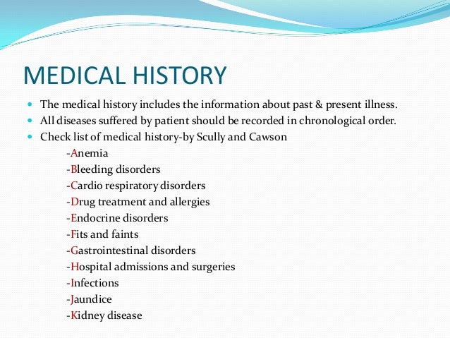 Patients history