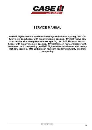 まん　サービスマニュアル Case ih 4408 22 corn header service repair manual | PDF