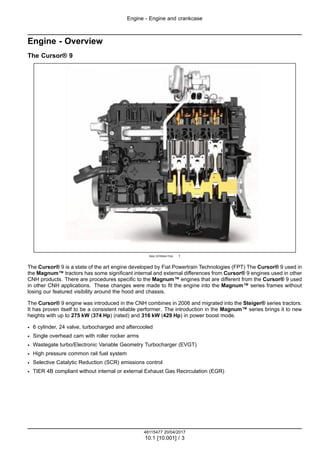 Case 252 Repair CASE IH Magnum™ 250 PST TIER 2 Tractor Service Repair Manual [ZGRF05001 ...