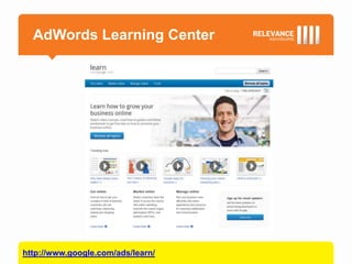 AdWords Learning Center




http://www.google.com/ads/learn/
 