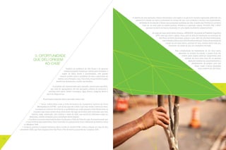 O objetivo de uma operação urbana é desenvolver uma região e ocupá-la de maneira organizada, definindo seu
potencial e criando um bairro sustentável em termos de uso, com comércio e serviços nas proximidades,
facilidade de locomoção e fatores que promovem qualidade de vida. O Jardim das Perdizes é o primeiro
fruto de um novo polo na capital paulista. Unindo-se à operação urbana, TECNISA, PDG E BVEP
apostam no bairro do futuro, localizado em uma região atualmente subaproveitada.
Ao optar por fazer parte dessa iniciativa, a WINDSOR, Sociedade de Propósito Específico
(SPE), teve que lotear a gleba. Doou 45% da área do loteamento ao município de
São Paulo na forma de parque, praças e ruas, além de uma área institucional,
cuja utilidade pública será definida pela prefeitura. A ideia de participar da
criação de um novo bairro, partindo do zero, atendia muito mais aos
interesses da cidade do que um condomínio fechado.

5. OPORTUNIDADE
QUE DEU ORIGEM
AO CASE
Projetos da prefeitura de São Paulo e do governo
estadual propõem mudanças radicais para revitalizar a
região da Barra Funda e proximidades, com grande
impacto positivo para a qualidade de vida e valorização de
bairros como Pompeia, Lapa, Pari e Brás. Essas transformações
beneficiam diretamente o Jardim das Perdizes.
Os projetos são representados pela operação consorciada Lapa-Brás,
que trata do agrupamento de três operações urbanas já existentes e
previstas pelo plano diretor estratégico: Água Branca, Diagonal Norte e
parte da Diagonal Sul.
As principais propostas dessa operação urbana são:
• Tornar subterrânea toda a linha ferroviária da Companhia Paulista de Trens
Metropolitanos (CPTM) – que vai da Lapa até o Brás e que hoje divide o bairro ao meio.
A proposta é construir um túnel de 12 quilômetros por onde passará a linha férrea entre as
estações Lapa (zona oeste) e Brás (zona leste). No lugar da ferrovia será construída uma nova
avenida, larga, arborizada, com ciclovias e áreas de lazer, que servirá de alternativa viária ao
Minhocão, criando condições para a demolição desse viaduto.
• Transferir o terminal intermodal da Barra Funda para o Pátio de Trens da Lapa. A proposta prevê que
o novo terminal seja subterrâneo. Será construído um parque linear entre o Memorial da América Latina
e a Marginal Tietê.
• Construir próximo à estação Palmeiras-Barra Funda do metrô/CPTM a futura estação do trem de alta
velocidade (TAV), que fará a ligação entre São Paulo e Rio de Janeiro, passando por Campinas (SP).

16

Pela complexidade da implantação de um novo bairro
planejado no coração da cidade, o projeto ficou em
análise pelos órgãos públicos competentes pelo
período de cinco anos. Esse foi um período
dedicado também ao desenvolvimento e
detalhamento do projeto, para que
fosse criado o bairro planejado
mais moderno de São Paulo.

17

 