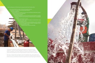 22
Entre os destaques de infraestrutura do parque do Jardim das Perdizes estão:
• 900 metros de pista de cooper com piso intertravado drenante.
• 900 metros de ciclovia com piso intertravado drenante.
• Wi-fi para condôminos.
• Pisos podotáteis nas rampas de acesso para orientação de deficientes visuais.
• Plantas acessíveis para cadeirantes.
• Playground para crianças.
• Aparelhos de ginástica com planos de exercício de nível iniciante a avançado.
• Aparelhos de ginástica para portadores de deficiência física e necessidades
especiais.
• Bancos para descanso e leitura.
• Área para a melhor idade, com opções de entretenimento como
mesas de jogo de xadrez.
• Pavimentação com 100% de permeabilidade, que tem o objetivo
de evitar a formação de poças e garantir a drenagem natural,
dentro do próprio terreno.
• Bebedouro para animais de estimação.

O interesse de TECNISA, PDG e BVEP como empreendedores era que todas as torres
residenciais e comerciais fossem implantadas de forma que o máximo de unidades
pudesse contemplar a área verde, adotando um conceito de panopticidade. Foram
previstos diversos portões de acesso ao parque, facilitando o ingresso a todos os moradores.
Além disso, o Parque Jardim das Perdizes criará uma interligação entre o futuro parque linear
(que deve ser criado no lugar dos trilhos do trem) e o parque que ocupará os terrenos onde hoje
estão os centros de treinamento do São Paulo Futebol Clube e da Sociedade Esportiva Palmeiras.

23

 