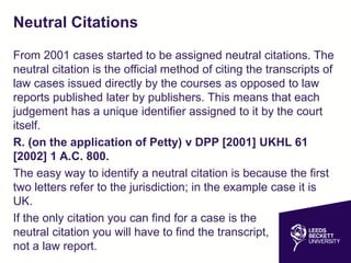 Researching Case Law: Introduction | PPTX