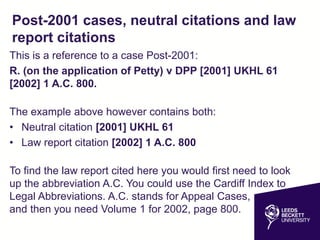 Researching Case Law: Introduction | PPTX