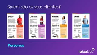 Personas
Quem são os seus clientes?
 