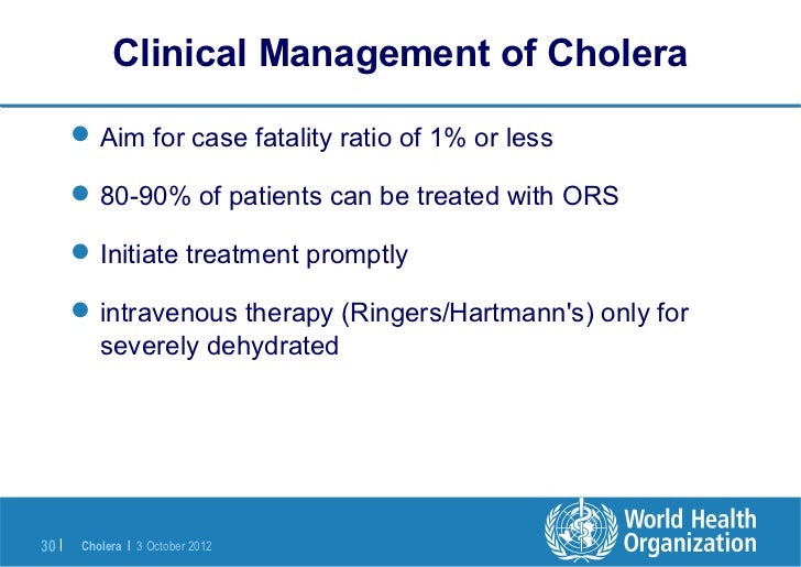 Cholera WHO & Lancet statements.