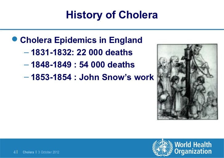 Cholera WHO & Lancet statements.