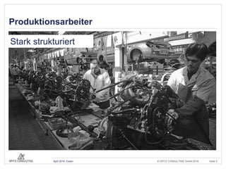 © OPITZ CONSULTING GmbH 2016 Seite 5April 2016, Essen
Produktionsarbeiter
Stark strukturiert
 