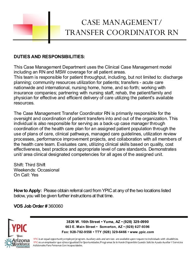 Case Management Transfer Coordinator RN