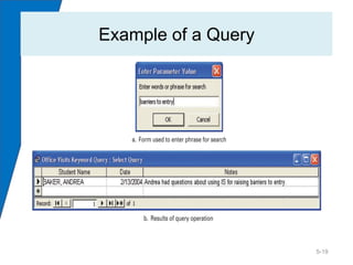 Example of a Query




                     5-19
 