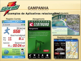 Exemplos de Aplicativos relacionados: Registro Corrida Alongamento Rota Estipulada  Registro Corrida 
