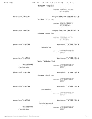 Case Number 2003 L 011241 filed 2003-09-19 Clerk of the Circuit Court of  Cook County against Douglas Sidle, Rakesh (Rick) Chandra et al. | PDF