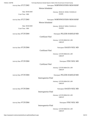 Case Number 2003 L 011241 filed 2003-09-19 Clerk of the Circuit Court of  Cook County against Douglas Sidle, Rakesh (Rick) Chandra et al. | PDF