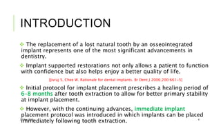 Case of immediate implant placement using bone ring technique | PPTX