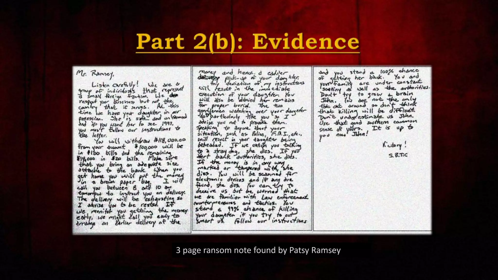 Case of JonBenet Ramsey | PPTX
