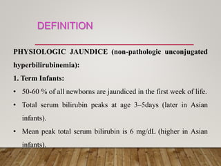 Pathologic Jaundice Neonatal jaundice ppt | PPTX