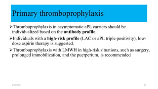 Case on Antiphospholipid antibody syndrome | PPTX