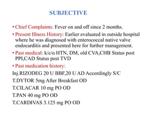 Case on infective endocarditis